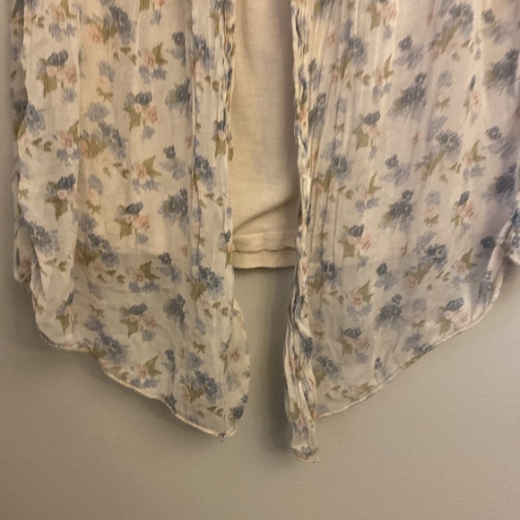 ⭐️Bellambia Floral 100% Lined Silk Overlay Sleeveless Blouse Size M - Picture 8 of 10